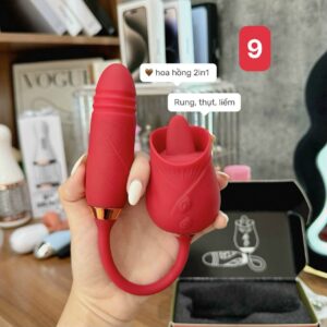 Trứng Rung Hoa Hồng Có Lưỡi Liếm rung THụt Cao cấp