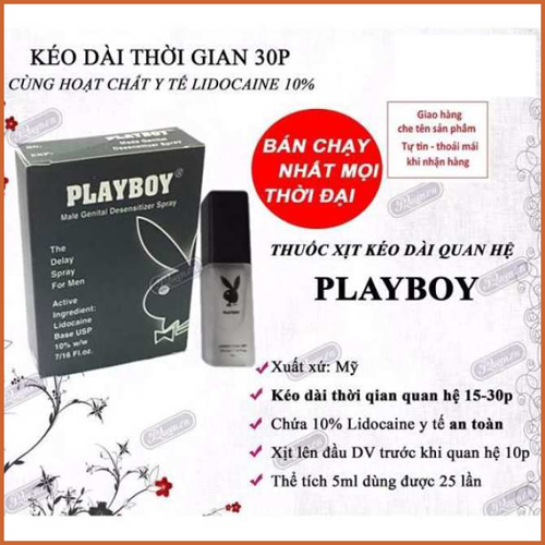 Chai Xịt Cường Dương Play Boy 100ML Chính Hãng