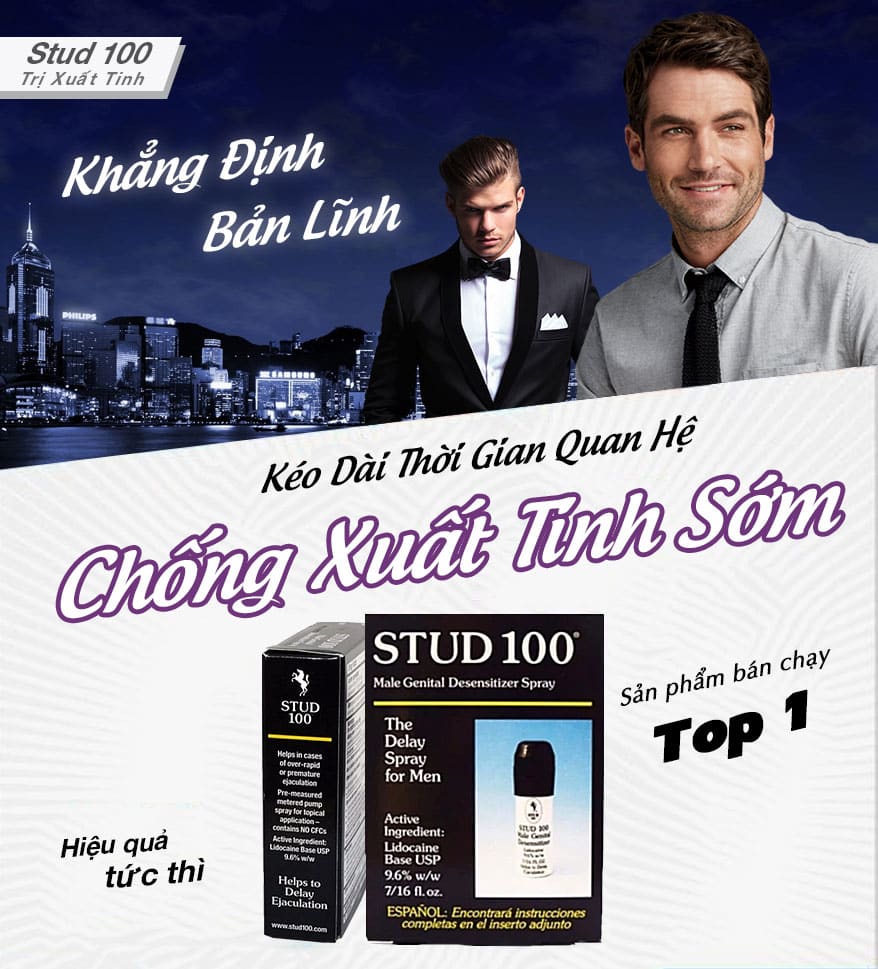 Chai Xịt Cương Dương Stub 100 Chính Hãng USA Tăng Cường Ham Muốn