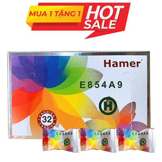 Hộp Kẹo sâm Hamer Xuất Xứ Malaysia Sản Xuất Tại Mỹ 32 Viên Cường Dương hỗ trợ tăng Ham Muốn