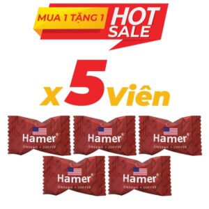 (Giá 300k)kẹo sâm Hamer đông trùng hạ thảo từ_mỹ 5 viên