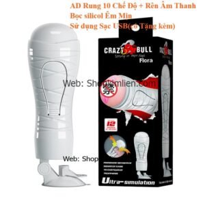 ÂĐ Giả Crazy Bull – Rung & Rên Âm Thanh, 10 Chế Độ, Silicon Cao Cấp  Sản phẩm ÂĐ Giả Crazy Bull Flor