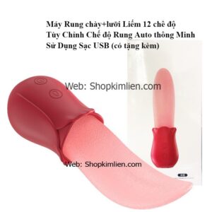 Máy Rung Chày + Lưỡi Liếm 12 Chế Độ – Tùy Chỉnh Auto Thông Minh, Sạc USB (Có Tặng Kèm)