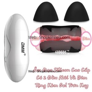 ÂĐ Silicon Cao Cấp – 2 Đầu Môi & Bím, Tặng Kèm Gel Bôi Trơn