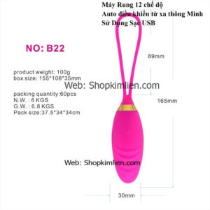 Máy Rung 12 Chế Độ – Model B22 Auto điều khiển từ xa thông minh – Sử dụng sạc USB