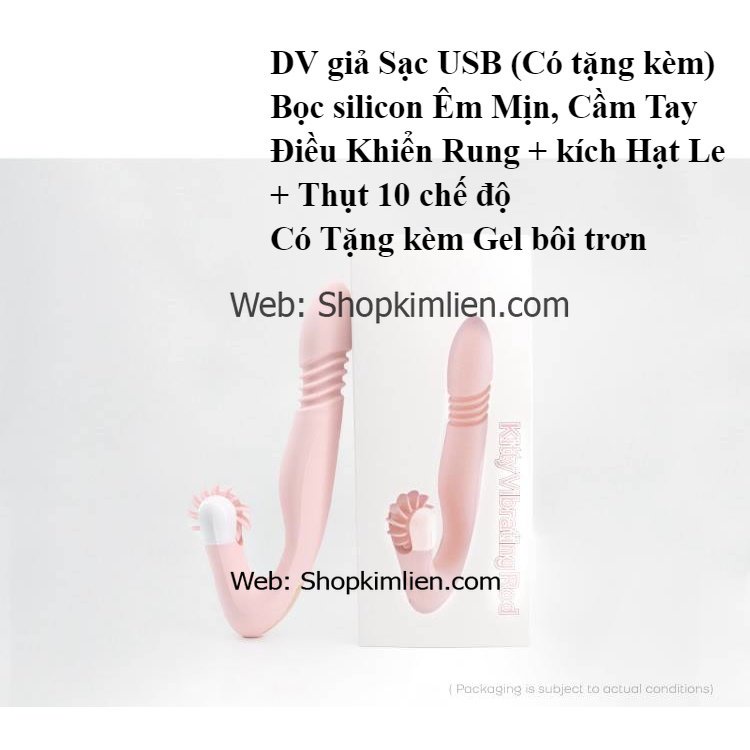 DV giả Sạc USB Bọc silicon Êm Mịn, Cầm Tay tiện lợi Điều Khiển Rung + Kích Hạt Le + Thụt với 10 chế độ