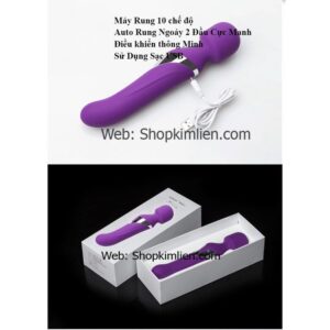 Chày Rung 10 Chế Độ – Rung Ngoáy 2 Đầu Cực Mạnh, Sạc USB