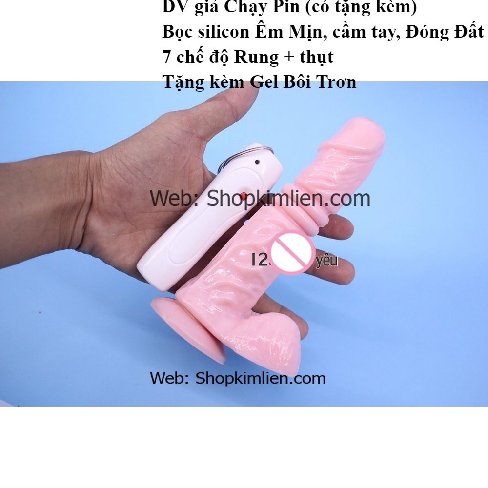 DV giả chạy pin có điều khiển Rung Thụt Cao cấp