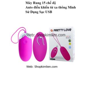 Trứng Rung Pretty love 15 Chế Độ – Điều Khiển Từ Xa Thông Minh, Sạc USB