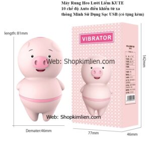 Máy Rung Heo Lưỡi Liếm Kute – 10 Chế Độ Rung, Điều Khiển Từ Xa Thông Minh