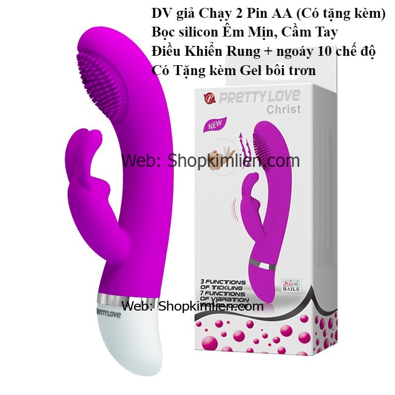 DV Giả Chạy 2 Pin AA – 10 Chế Độ Rung Ngoáy, Silicon Mềm Mịn