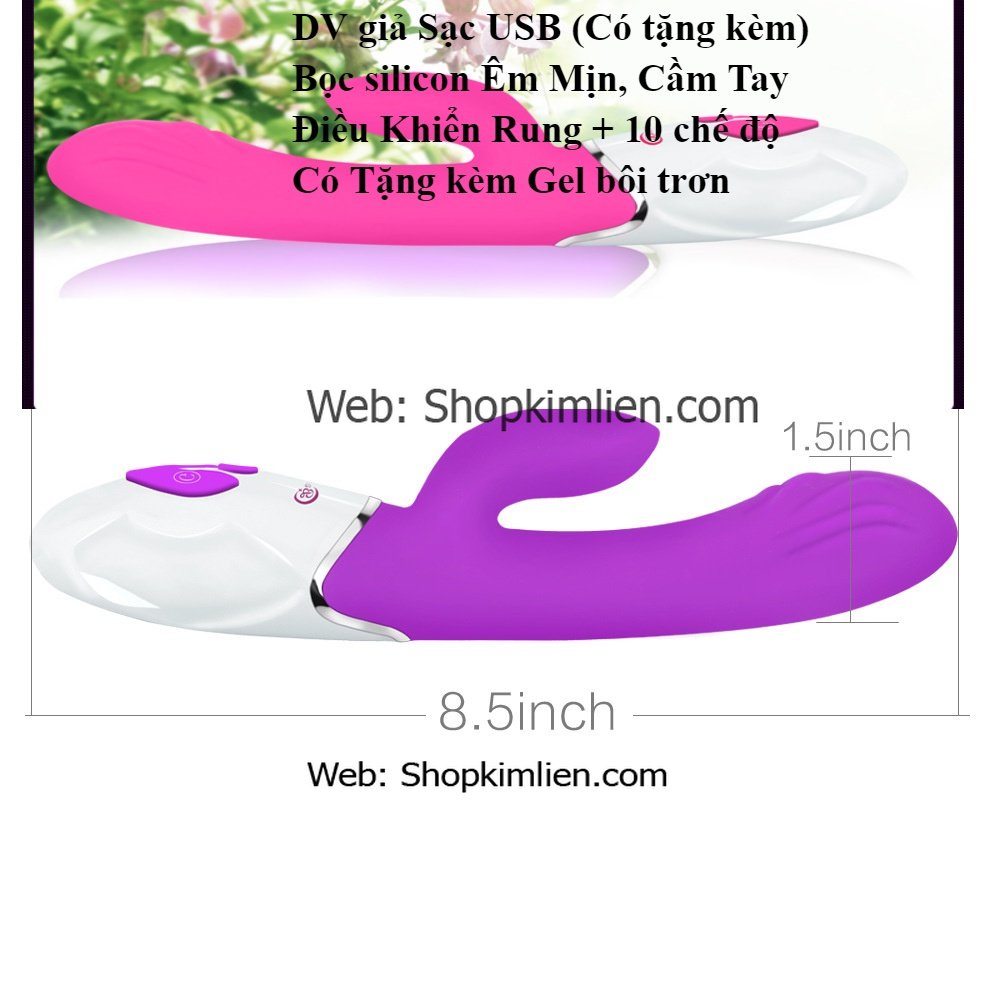 DV Giả Sạc USB – 10 Chế Độ, Silicon Mềm Mịn, Kèm Gel Bôi Trơn
