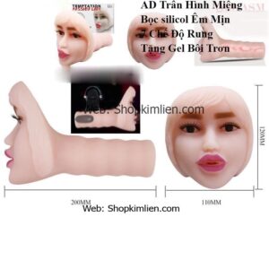ÂĐ Giả Hình Miệng – 7 Chế Độ Rung, Silicon Êm Mịn, Tặng Kèm Gel Bôi Trơn