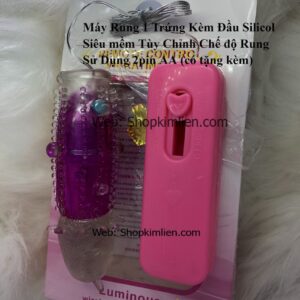 Trứng Rung 1 Trứng Kèm Đầu Silicon – Siêu Mềm, Tùy Chỉnh Chế Độ Rung, Sử Dụng 2 Pin AA (Có Tặng Kèm)