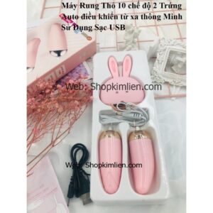 Máy Rung Thỏ 10 Chế Độ – 2 Trứng Rung, Điều Khiển Từ Xa Thông Minh, Sạc USB