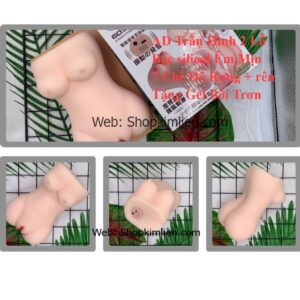 AD Trần Hình 2 Lỗ – Silicon Êm Mịn, 7 Chế Độ Rung + Rên, Tặng Kèm Gel Bôi Trơn