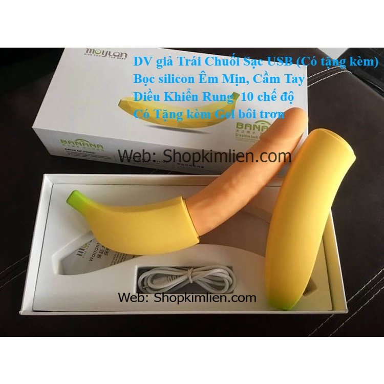DV Giả Hình Trái Chuối – Sạc USB, 10 Chế Độ Rung