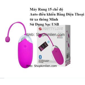 Trứng Rung Massage 15 Chế Độ – Điều Khiển Bằng Điện Thoại, Sạc USB Thông Minh