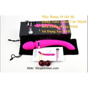 Máy Rung Stick 10 Chế Độ – Rung Auto 2 Đầu Cực Mạnh, Điều Khiển Thông Minh, Sạc USB