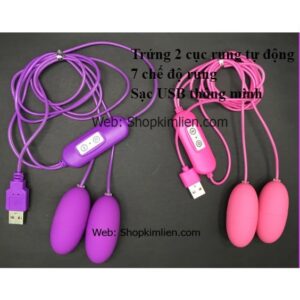 Trứng Rung 2 Cục Tự Động – 7 Chế Độ Rung, Sạc USB Thông Minh