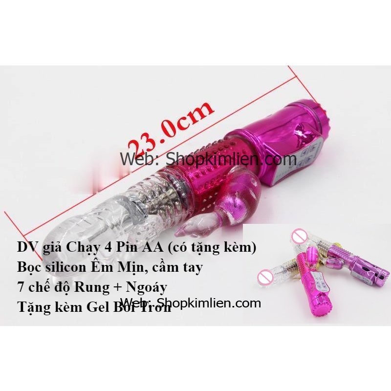 DV Giả Chạy 4 Pin AA Cao Cấp Rung Ngoáy Cực Phê