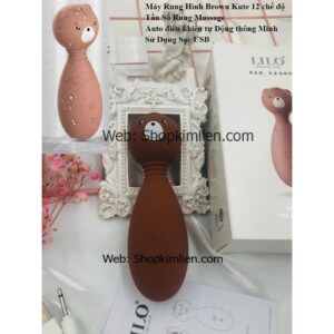 Máy Rung Hình Gấu Brown Dễ Thương – 12 Chế Độ Massage, Sạc USB
