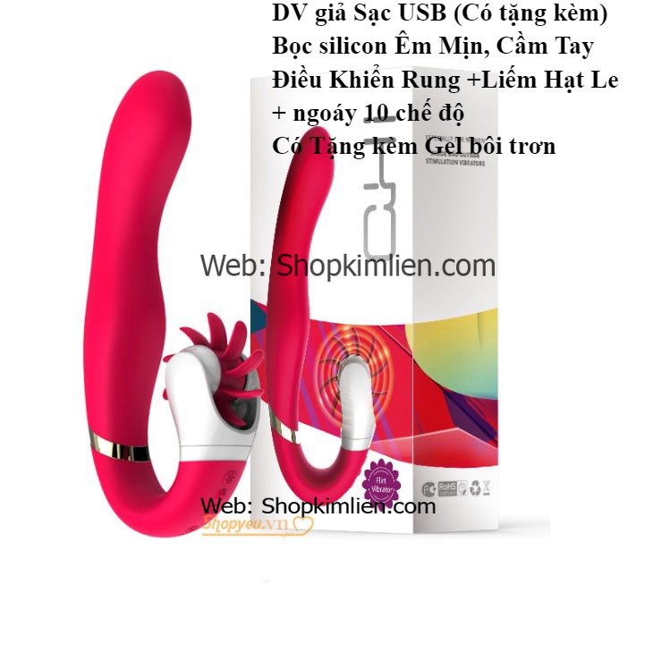DV Giả Sạc USB – 10 Chế Độ, Silicon Mềm Mịn, Tích Hợp Liếm Hạt Le
