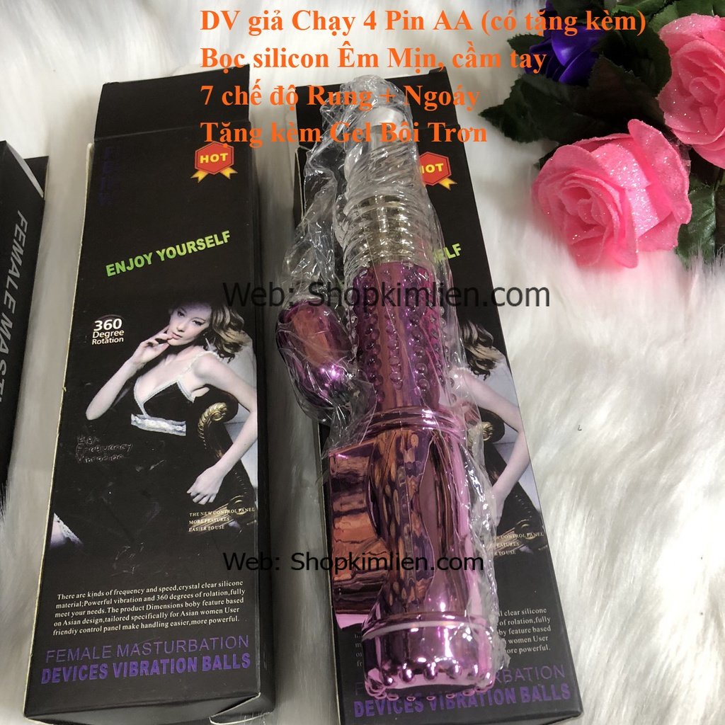 DV Giả Chạy 4 Pin AA Tích hợp 7 chế độ rung và ngoáy, mang lại trải nghiệm chân thật