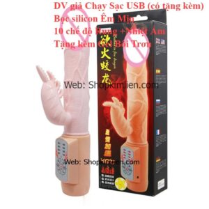  DV Giả Cao Cấp – 10 Chế Độ Rung + Nhiệt Ấm, Sạc USB, Silicon Mềm Mịn