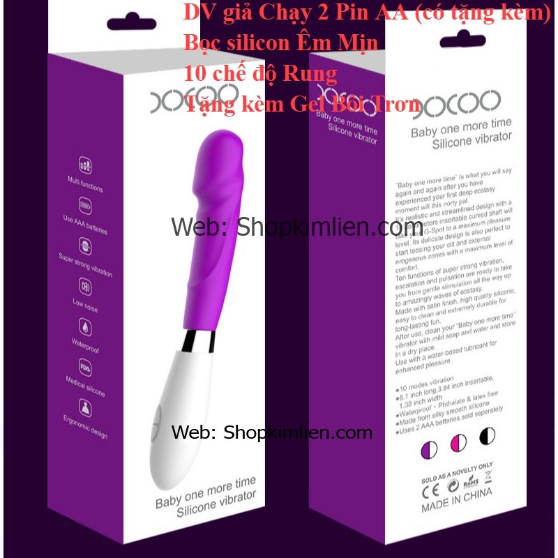 DV Giả Chạy 2 Pin AA – 10 Chế Độ Rung, Silicon Mềm Mịn