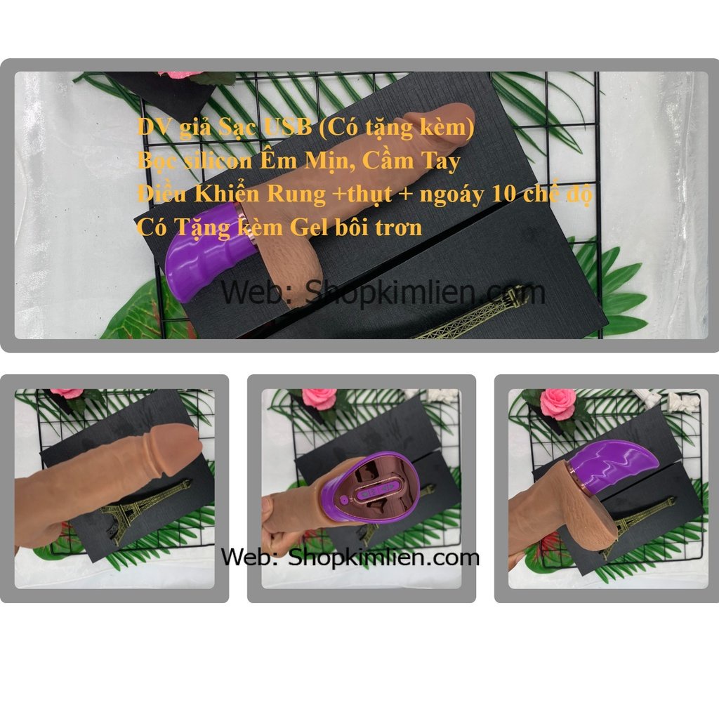 DV Giả Sạc USB – 10 Chế Độ, Silicon Mềm Mịn, Thụt Ngoáy Linh Hoạt