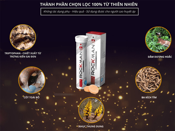 Viên sủi Rockman tăng cường sinh lực phái mạnh (20 viên) ảnh 001