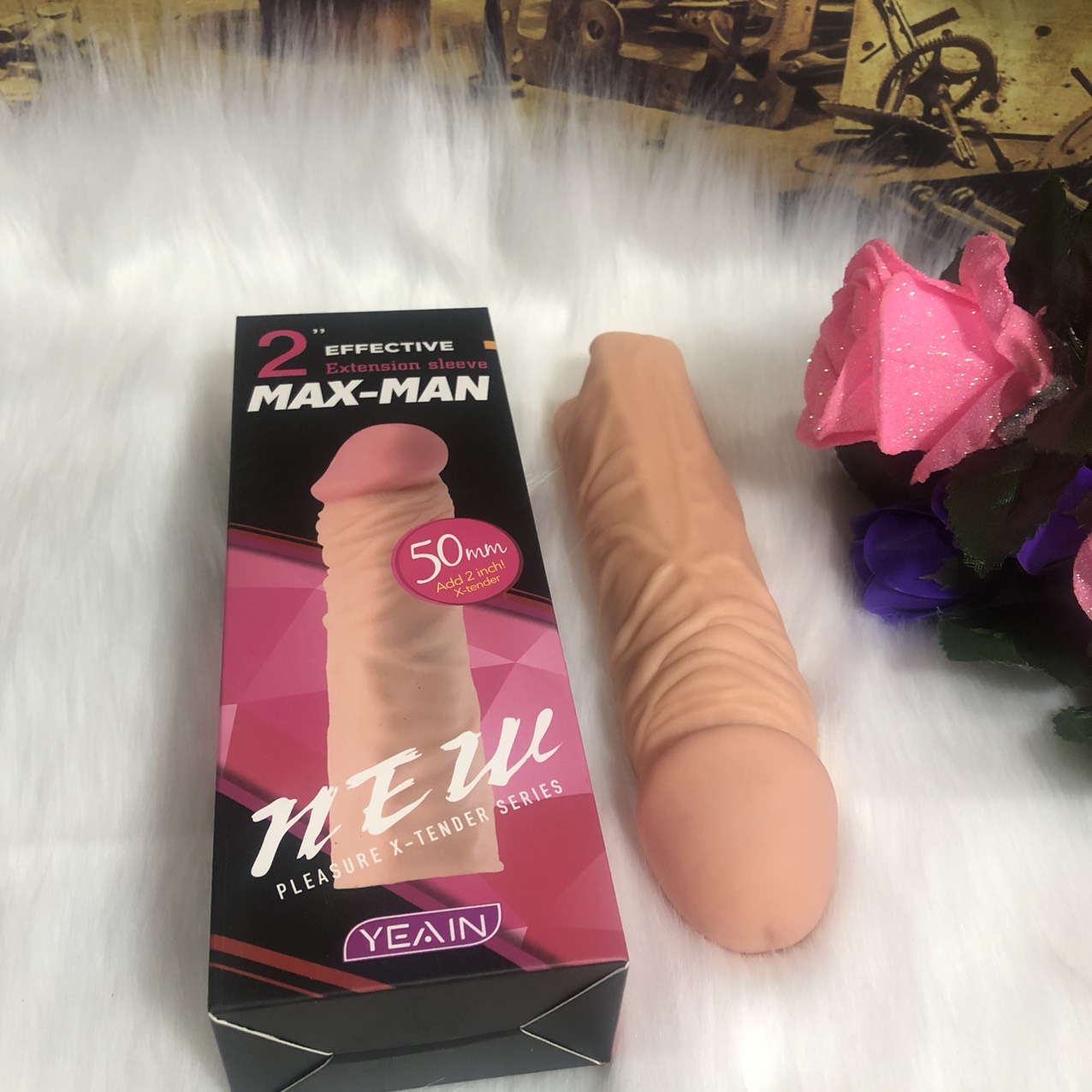 Bao Cao Su MaxMAn Hộp Hồng Đôn Gân Kéo Dài Quan Hệ